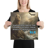 Eagles Storm Rise Canvas